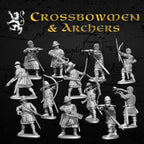Victrix Medieval Warriors 28mm Scale Hard Plastic Crossbowmen & Archers - VXM007