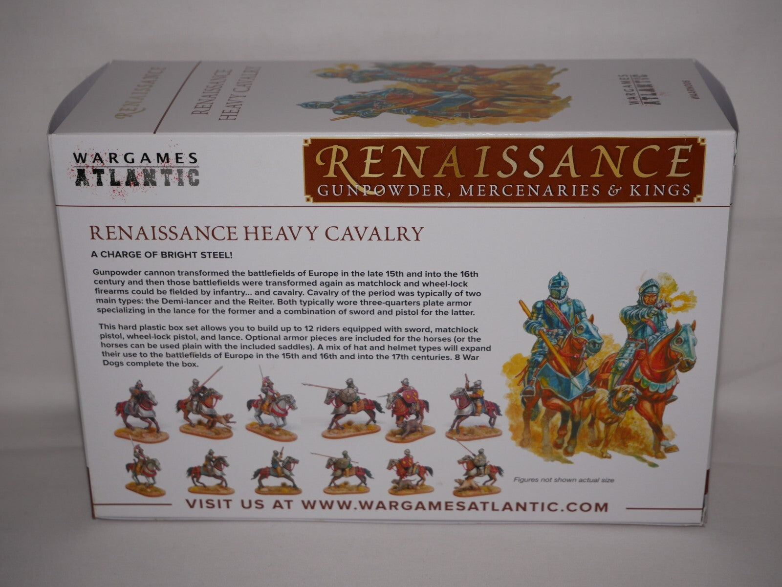 Wargames Atlantic 28mm Hard Plastic Renaissance Heavy Cavalry Figures - WAARN006