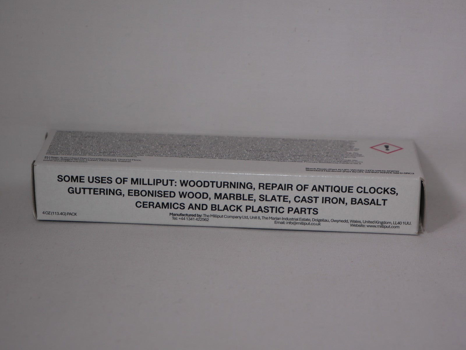 Milliput Black 2 Part Specially Formulated Epoxy Putty (113.4g) Per Pack MILLBK