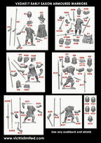 Victrix 1:56 (28mm) Scale Hard Plastic Early Saxon Warriors Warband - VXWB002