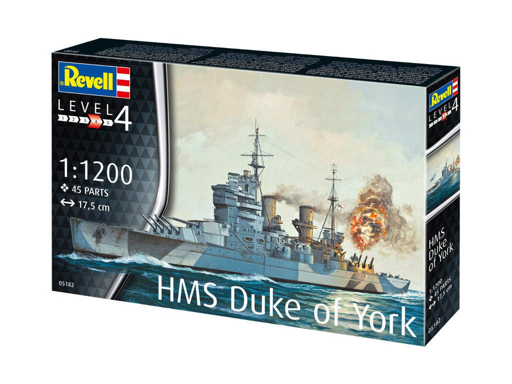 Revell 1:1200 HMS Duke of York WWII UK Battleship Model Kit Skill Level 4 05182