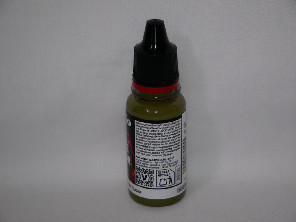 Vallejo Game Color Acrylic Range Dirty Grey 18ml/0.6 fl oz Dropper Bottle 72.145