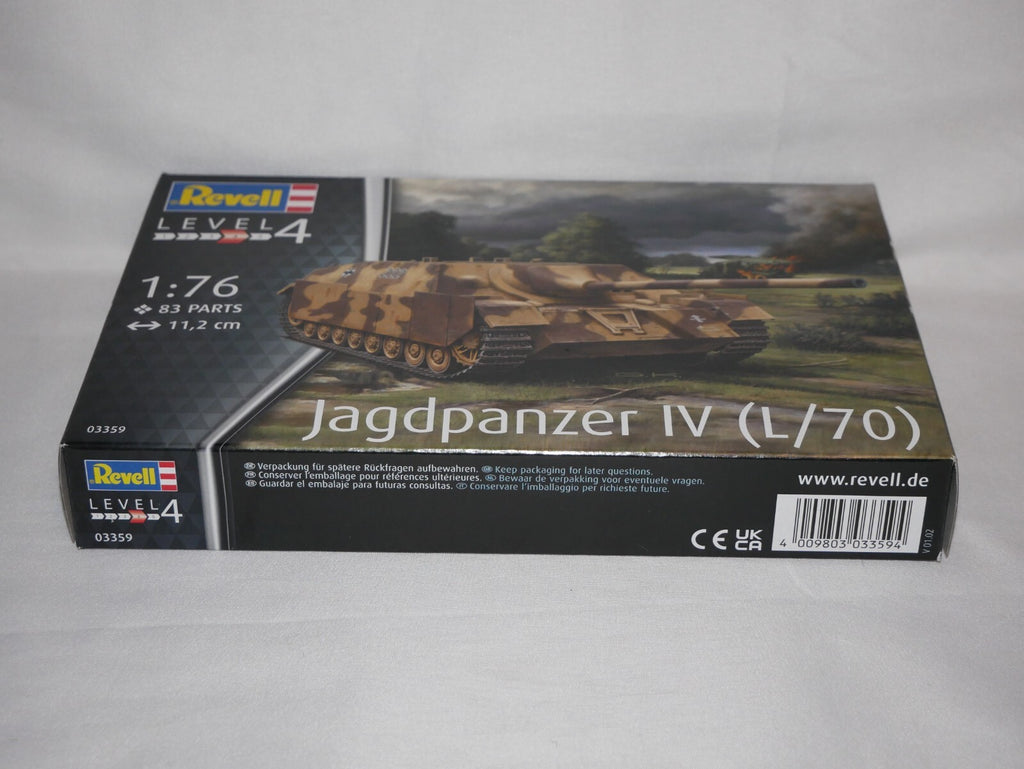 Revell 1:76 Panzer Jagdpanzer IV (L/70) Scale Model Tank Kit Skill Level 4 - 03359