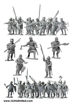 Victrix Medieval Warriors 28mm Scale Hard Plastic Medieval Foot Sergeants VXM006