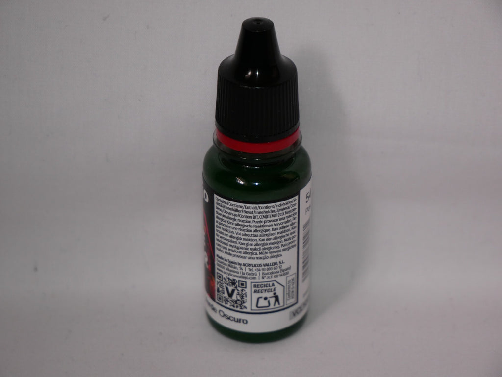 Vallejo Game Color Acrylic Range Dark Green 18ml/0.6 fl oz Dropper Bottle 72.028