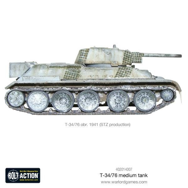 Warlord Games Bolt Action 1:56 Scale WWII Soviet T-34/76 Medium Tank - 402014007