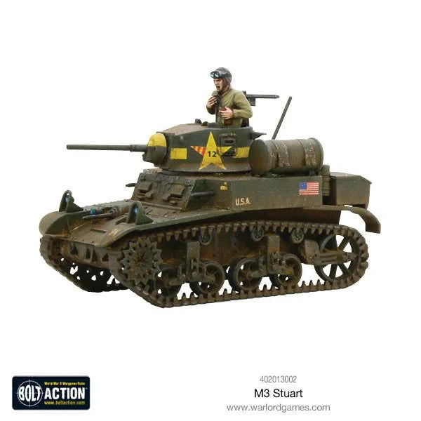 Warlord Games Bolt Action 1:56 Scale WWII M3 Stuart Light Tank Model - 402013002