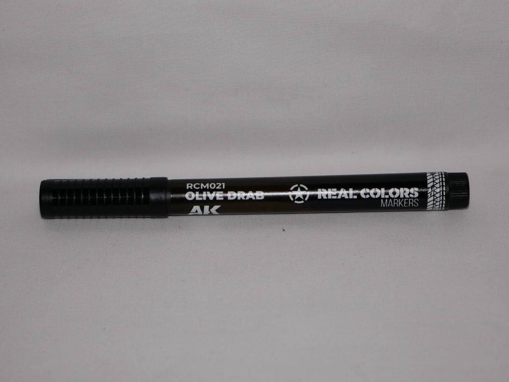 AK Interactive Real Colors Acrylic Fast Dry Paint Marker Pens Olive Drab RCM021