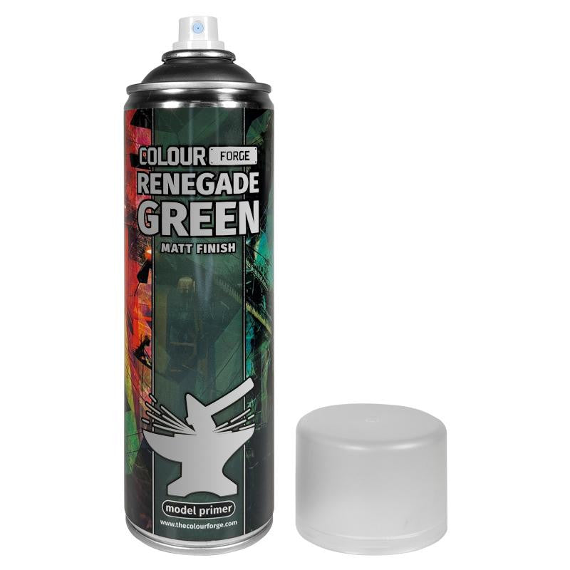 The Colour Forge Renegade Green Matt Finish Model Primer 500ml Aerosol Spray Can