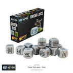 Warlord Games Bolt Action 1:56 Scale 12x Grey Coloured Order Dice - (402616008)