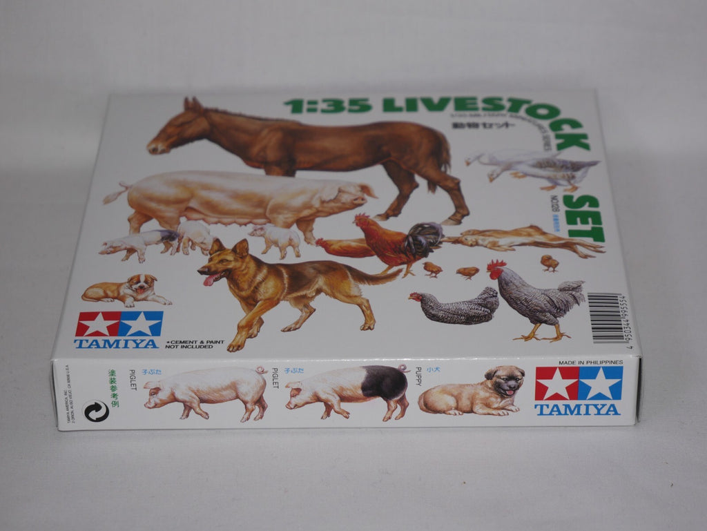 Tamiya Military Miniatures Series (No. 128) 1:35 Scale Livestock Model Set 35128