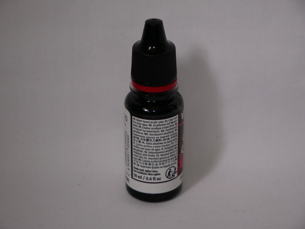 Vallejo Game Color Acrylic Ink Range Black 18ml/0.6 fl oz Dropper Bottle 72.094