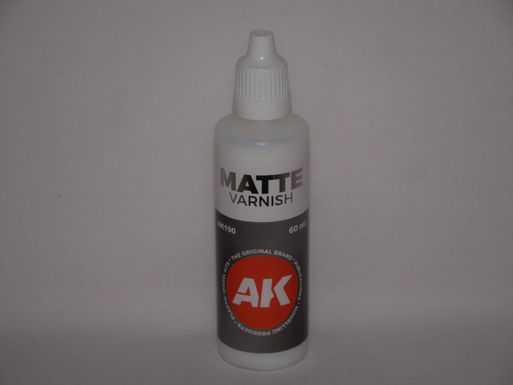 AK Interactive High Quality Acrylic Matte Varnish 60ml Plastic Bottle - AK190
