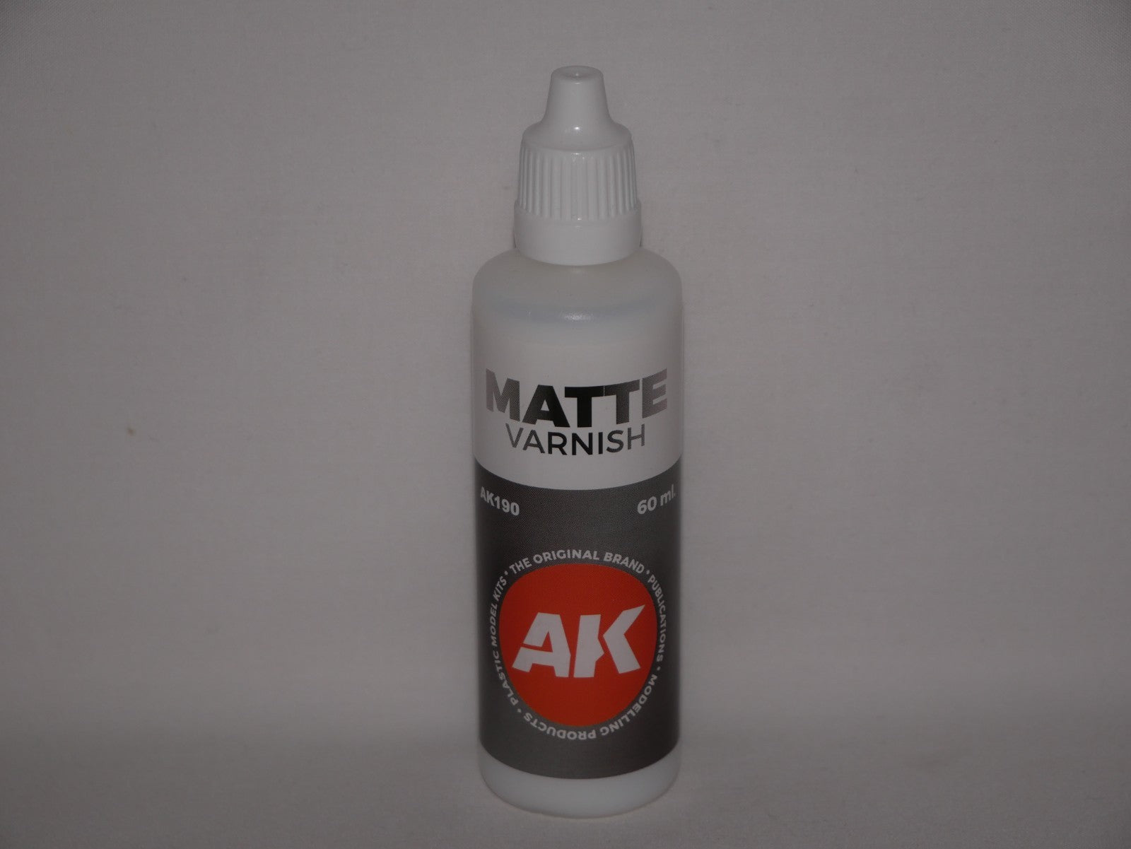 AK Interactive High Quality Acrylic Matte Varnish 60ml Plastic Bottle - AK190