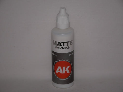 AK Interactive High Quality Acrylic Matte Varnish 60ml Plastic Bottle - AK190