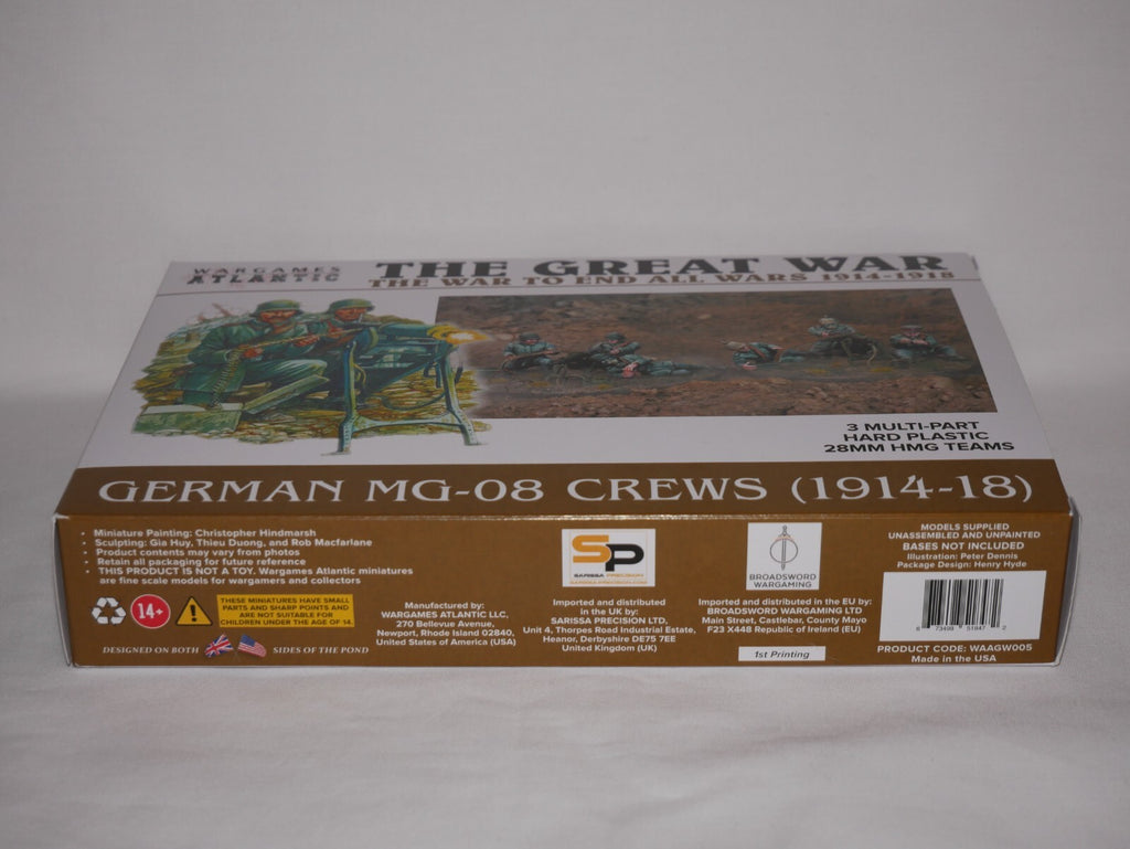 Wargames Atlantic The Great War 28mm German MG-08 Crews (1914-1918) - WAAGW005