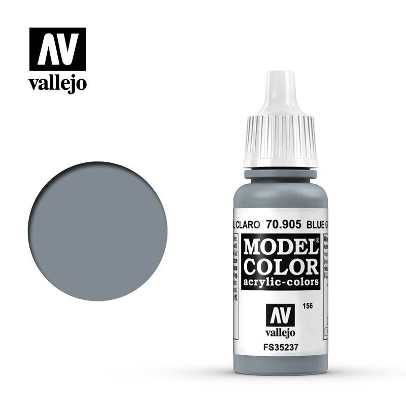 Vallejo Model Color Grey Pale Acrylic 17ml/0.57 fl oz Dropper Bottle - 70.905