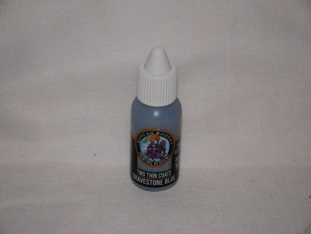 Duncan Rhodes Painting Academy Two Thin Coats Gravestone Blue 15ml Bottle 10051