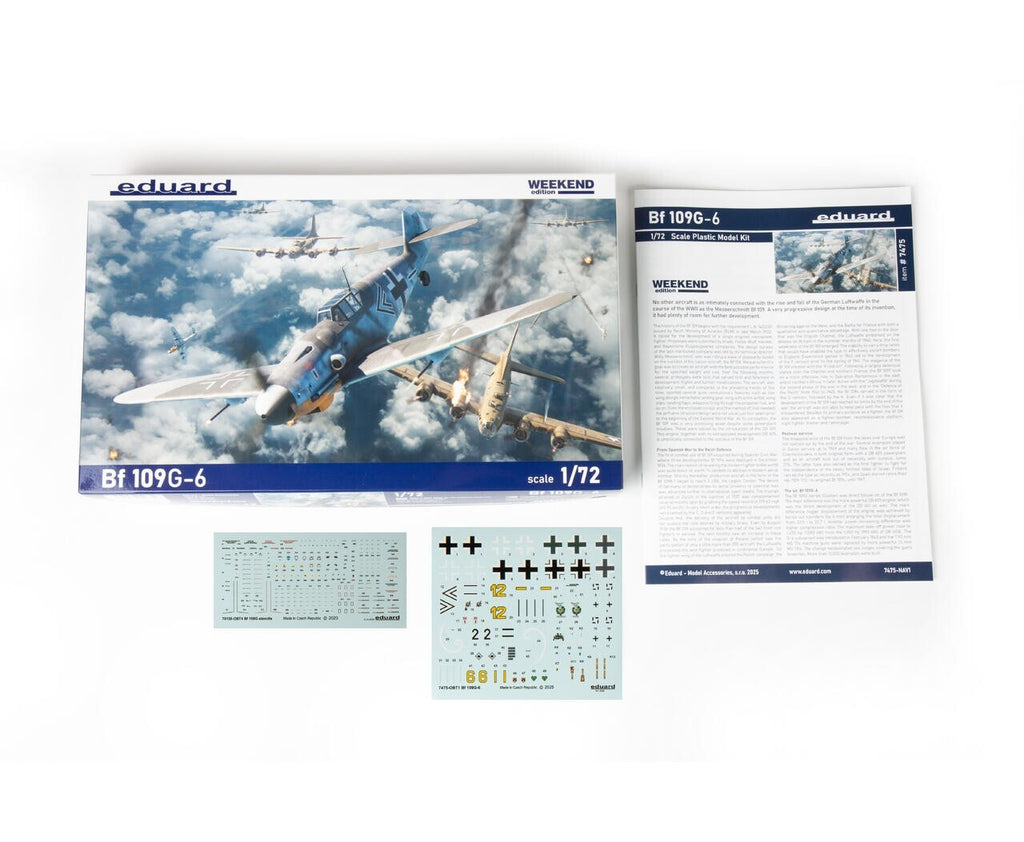 Eduard 1:72 Scale WWII Messerschmitt Bf 109G-6 Weekend Edition Model Kit - 7475