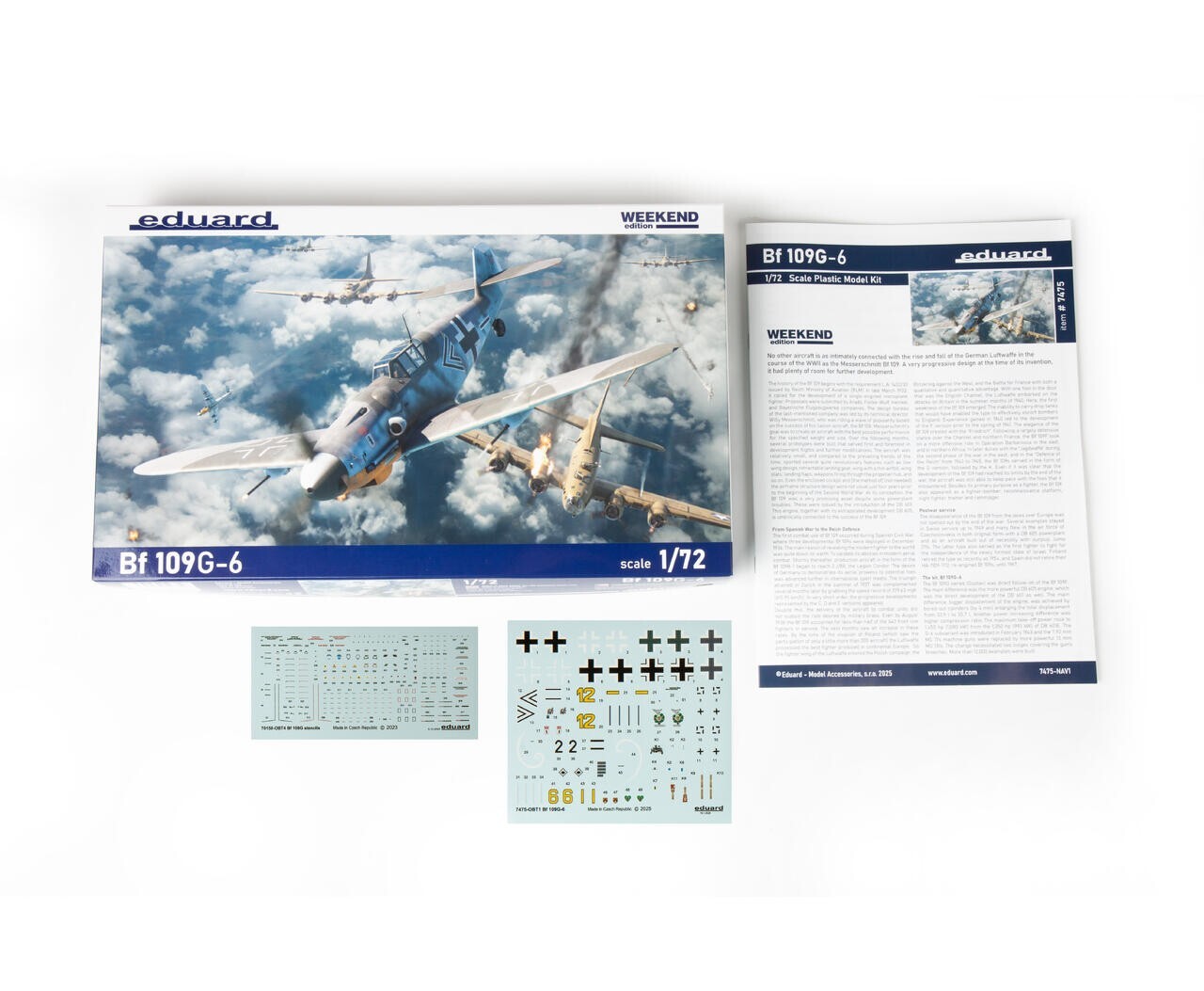 Eduard 1:72 Scale WWII Messerschmitt Bf 109G-6 Weekend Edition Model Kit - 7475