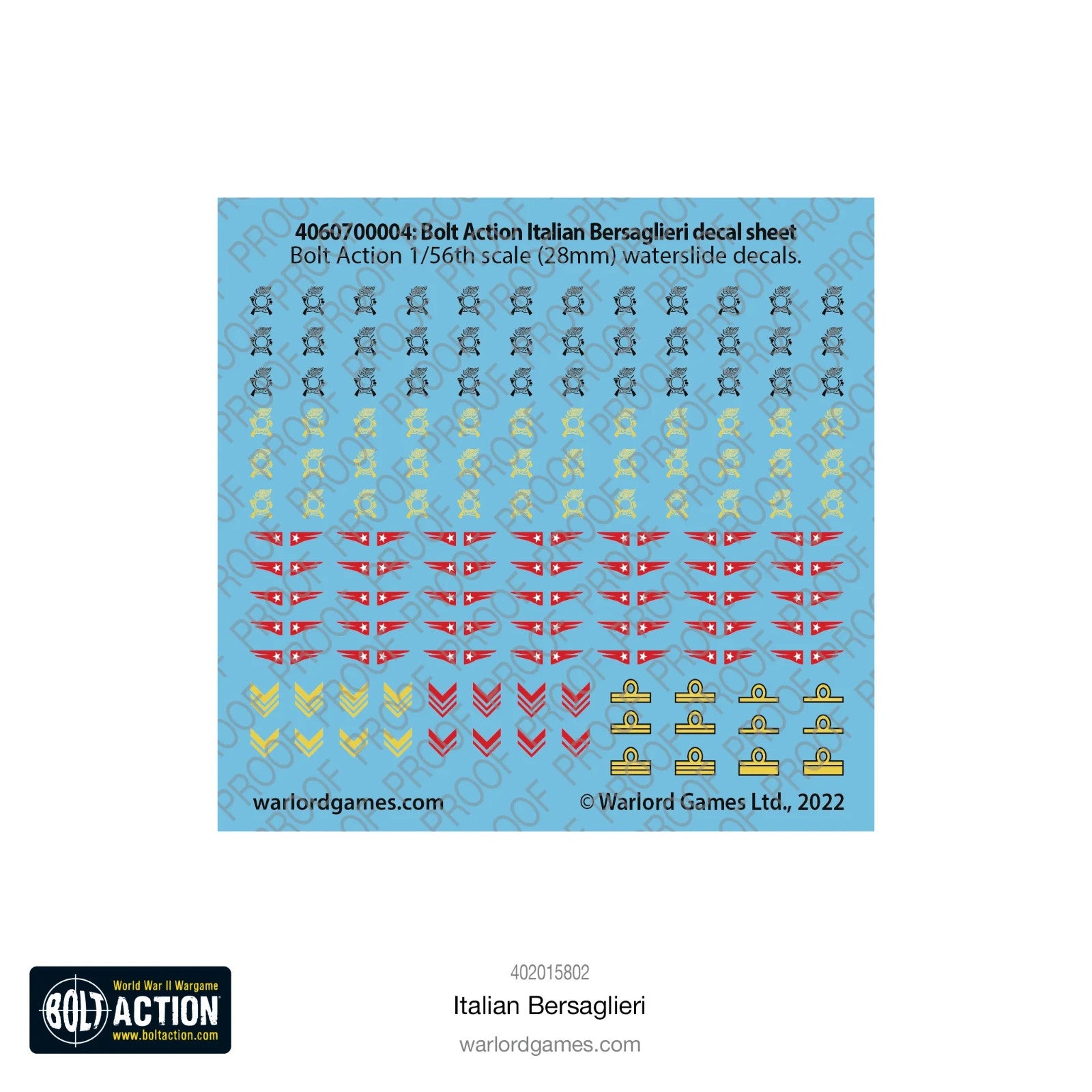 Warlord Games Bolt Action 1:56 Scale WWII Italian Bersaglieri - 402015802