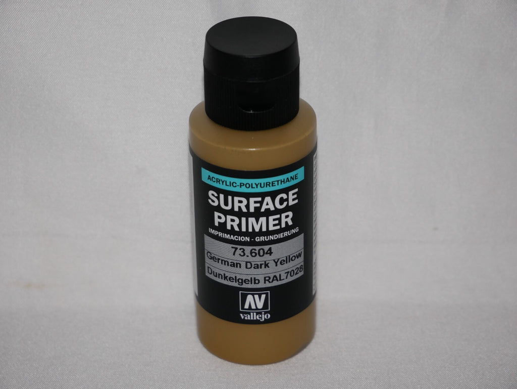 Vallejo Polyurethane Surface Primer German Dark Yellow 60ml Bottle - 73.604