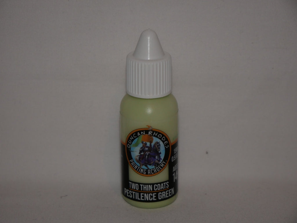Duncan Rhodes Painting Academy Two Thin Coats Pestilence Green 15ml Bottle 10138