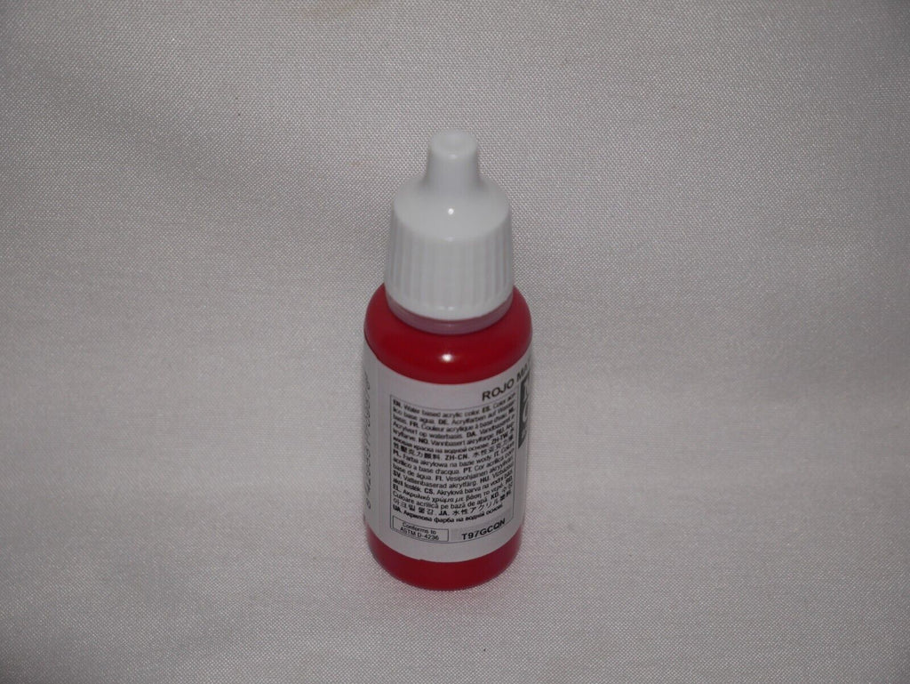 Vallejo Model Color Flat Red Acrylic 17ml/0.57 fl oz Dropper Bottle - 70.957
