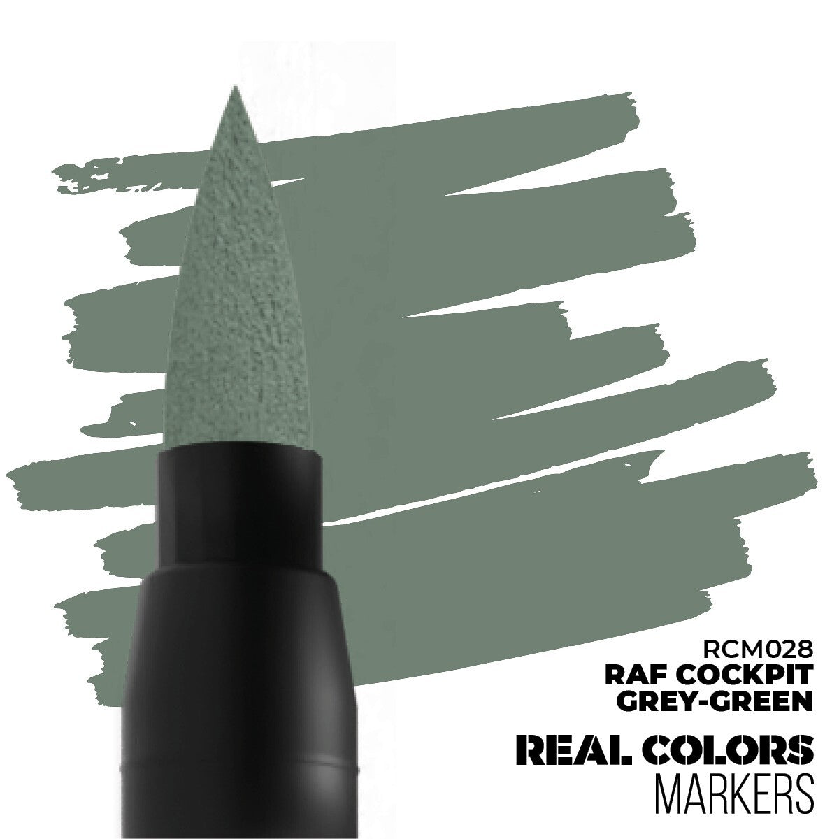 AK Interactive Real Colors Acrylic Marker Pens RAF Cockpit Grey-Green - RCM028