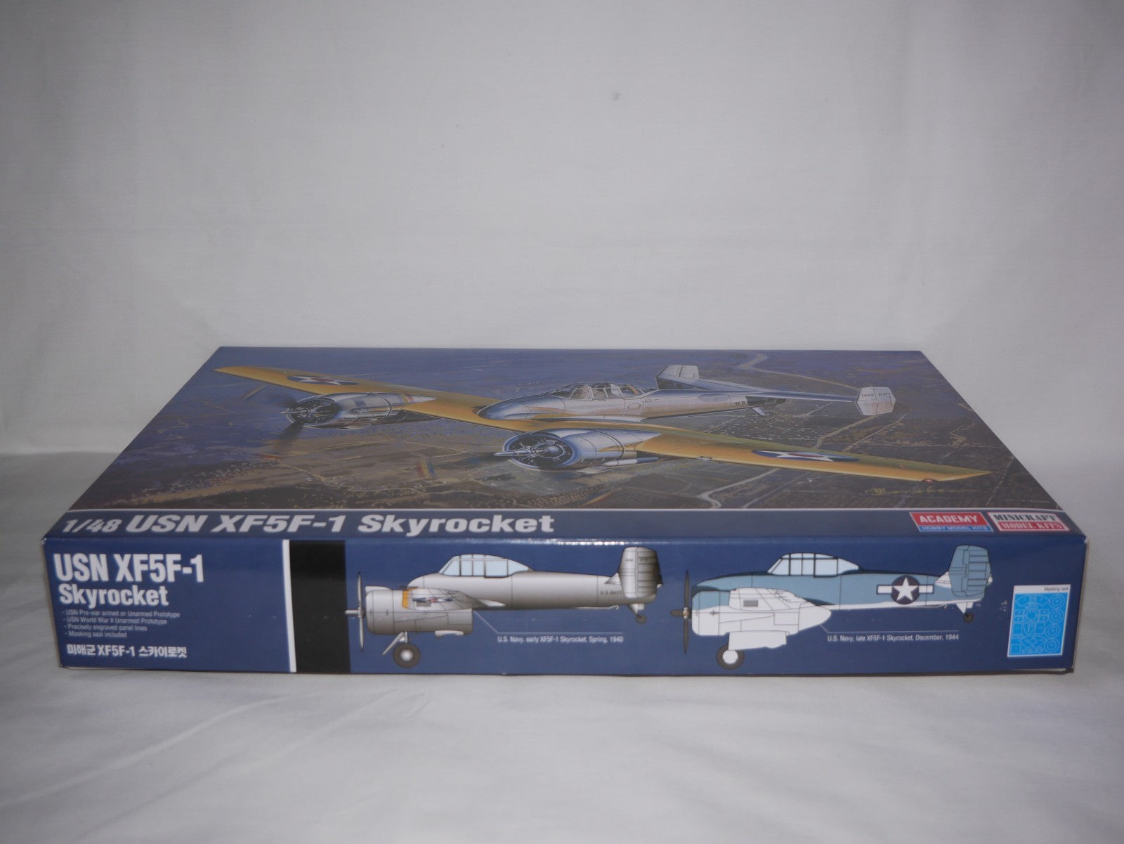 Academy 1:48 Scale USN Grumman XF5F-1 Skyrocket Model Kit Skill Level 4 - 12363