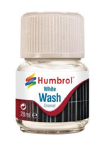 Humbrol Scale Hobby Modelling Enamel White Wash (28ml) Glass Jar Bottle - AV0202