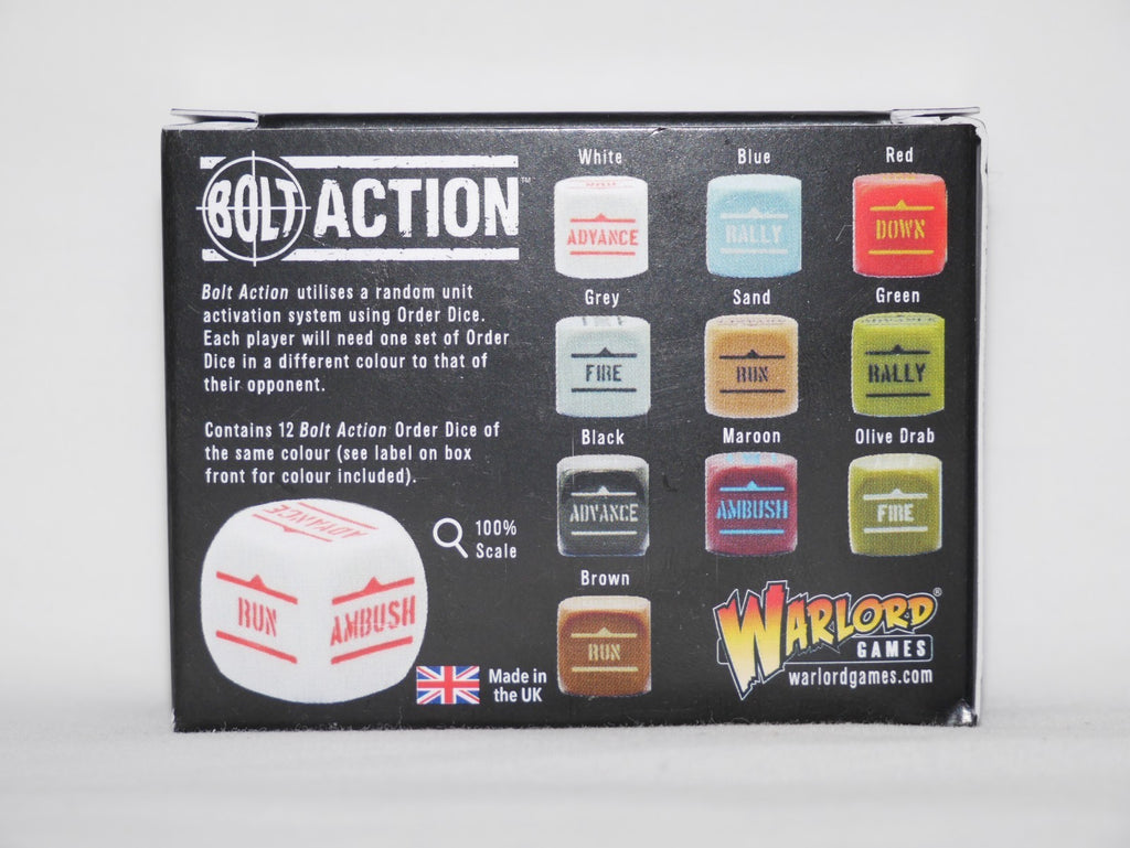 Warlord Games Bolt Action 1:56 Scale 12 Brown Coloured Order Dice - (402616013)