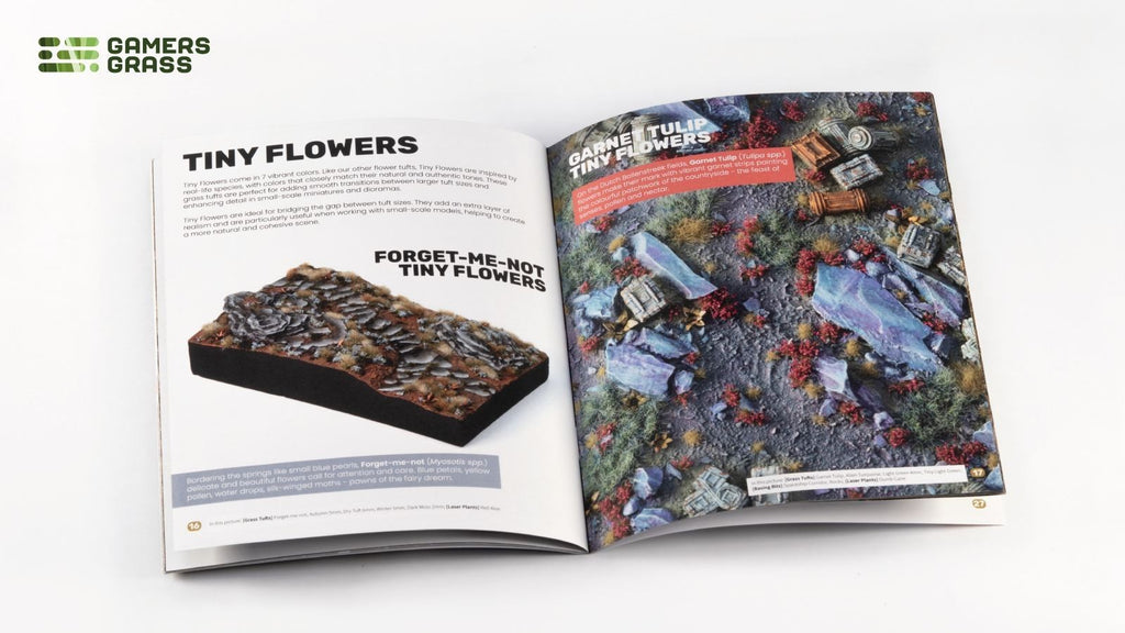 Gamers Grass Flowers Core Set For Wargaming Mini Bases 16x Half Sheets - GGSB-FCS
