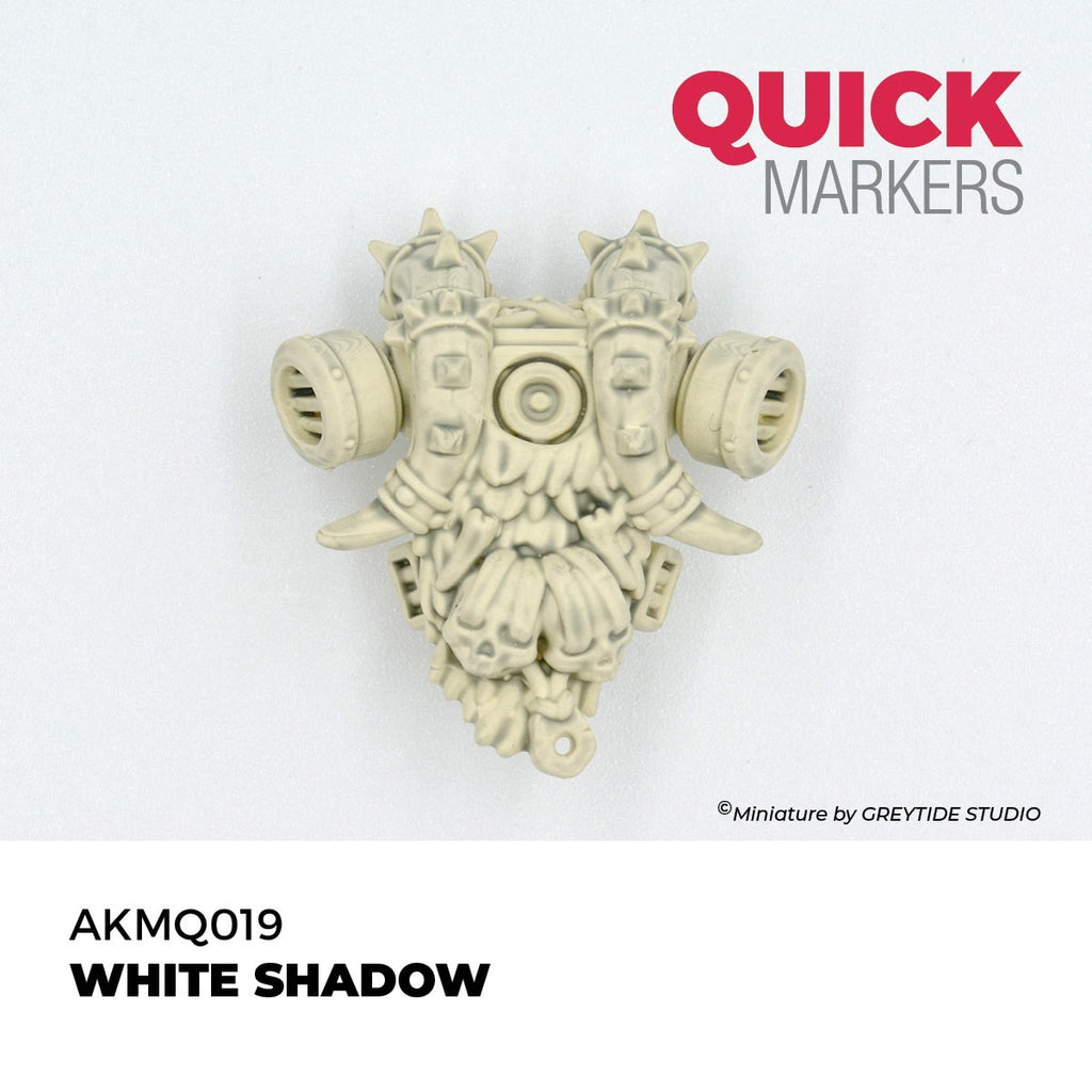 AK Interactive Acrylic Quick Gen Markers For Tabletop Wargaming White Shadow - AKMQ019