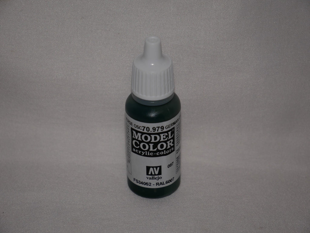 Vallejo Model Color German Camo Dark Green Acrylic 17ml Dropper Bottle - 70.979