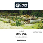 Warlord Games Bolt Action 1:56 Scale Hard Plastic Stone Walls Model - WG-TER-38