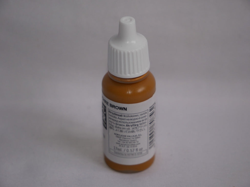 Vallejo Model Color Orchre Brown Acrylic 17ml/0.57 fl oz Dropper Bottle - 70.856