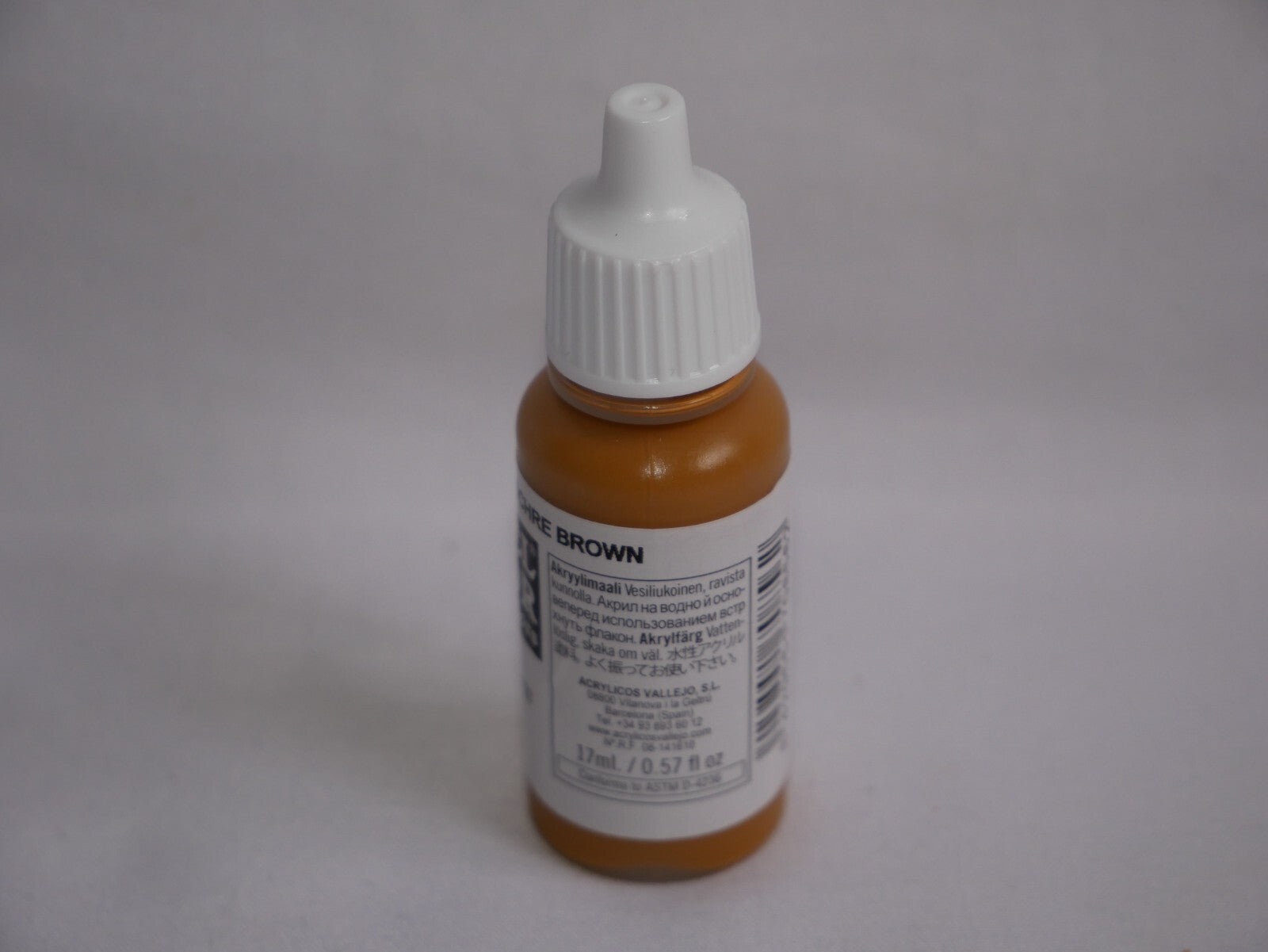 Vallejo Model Color Orchre Brown Acrylic 17ml/0.57 fl oz Dropper Bottle - 70.856