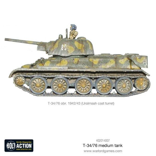 Warlord Games Bolt Action 1:56 Scale WWII Soviet T-34/76 Medium Tank - 402014007