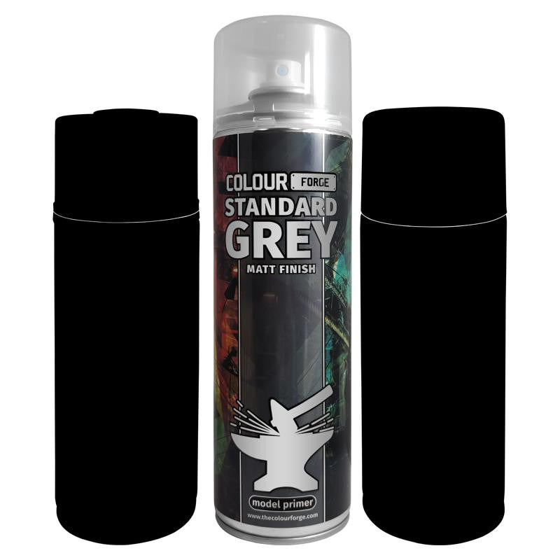 The Colour Forge Standard Grey Matt Finish Model Primer 500ml Aerosol Spray Can