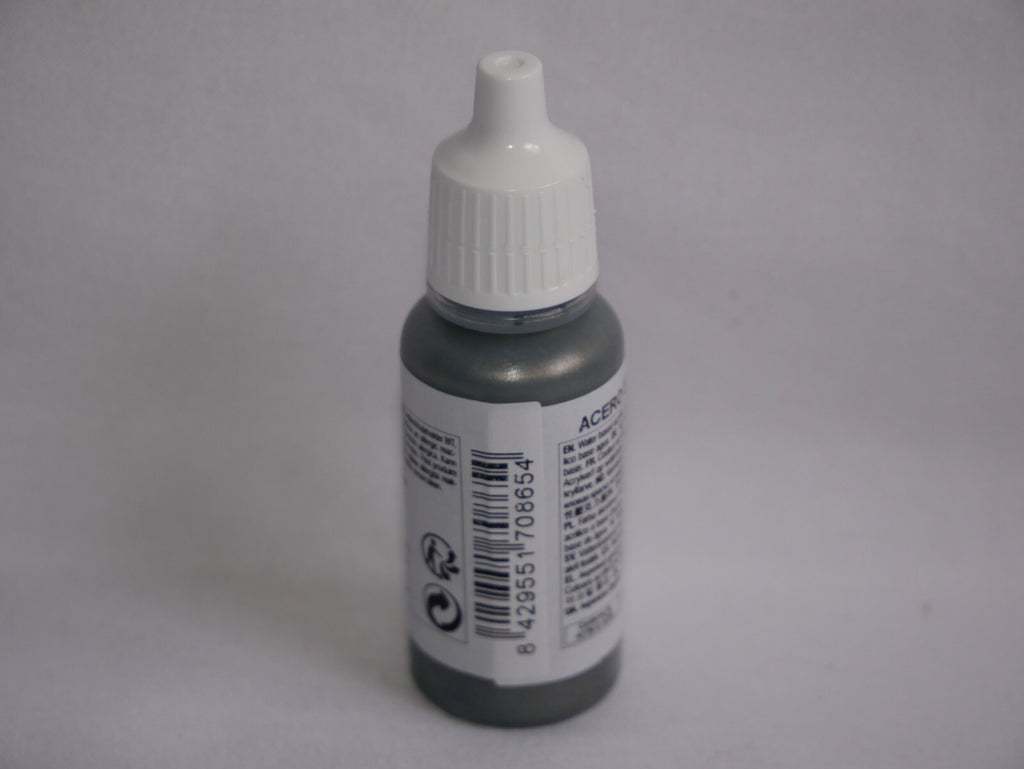 Vallejo Model Color Oily Steel Metallic Acrylic 17ml Dropper Bottle - 70.865