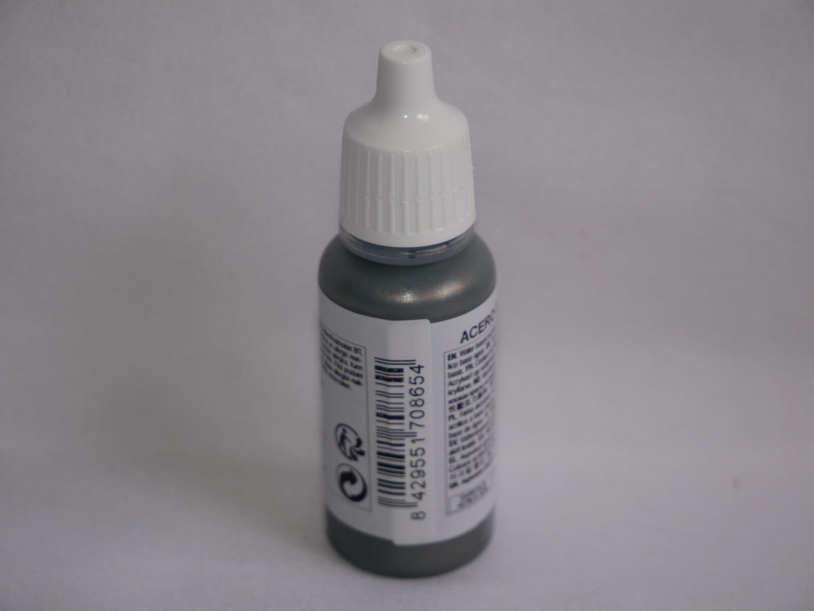 Vallejo Model Color Oily Steel Metallic Acrylic 17ml Dropper Bottle - 70.865