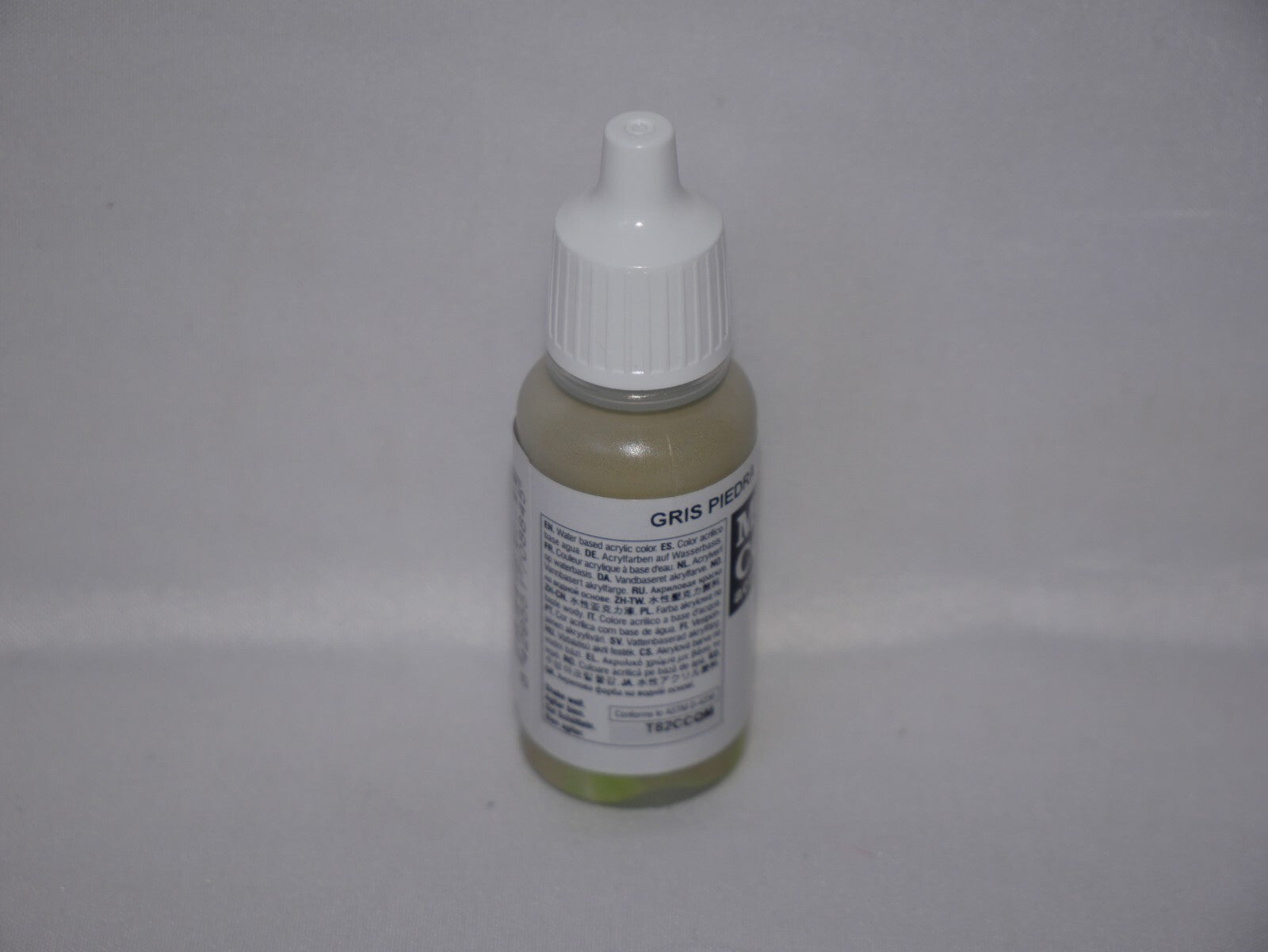 Vallejo Model Color Stone Grey Acrylic 17ml/0.57 fl oz Dropper Bottle - 70.884