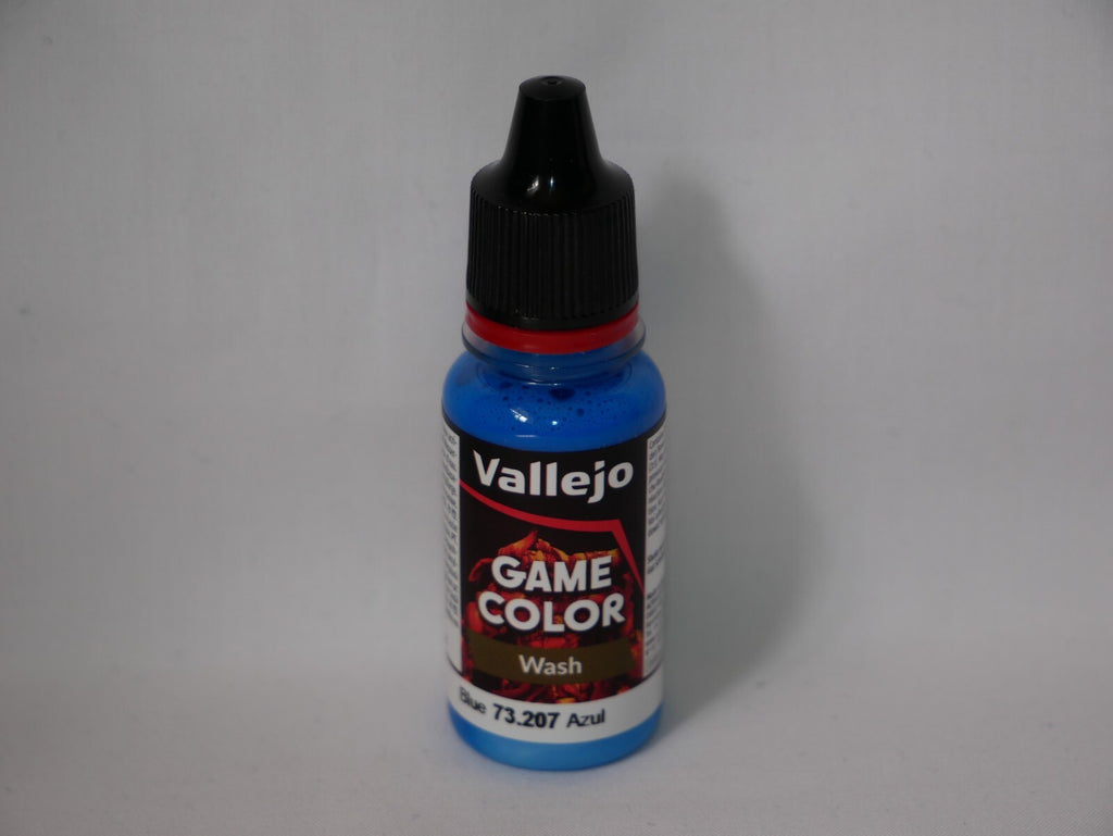 Vallejo Game Color Acrylic Wash Range Blue 18ml/0.6 fl oz Dropper Bottle 73.207