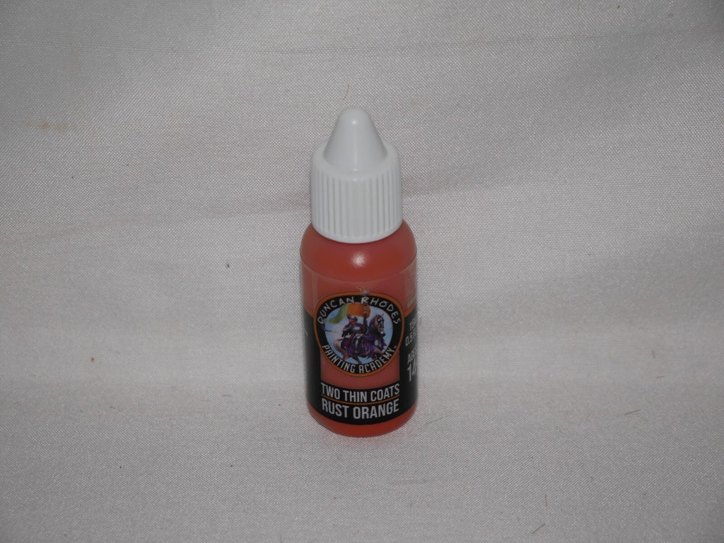 Duncan Rhodes Painting Academy 'Two Thin Coats' Rust Orange 15ml Dropper - 10010