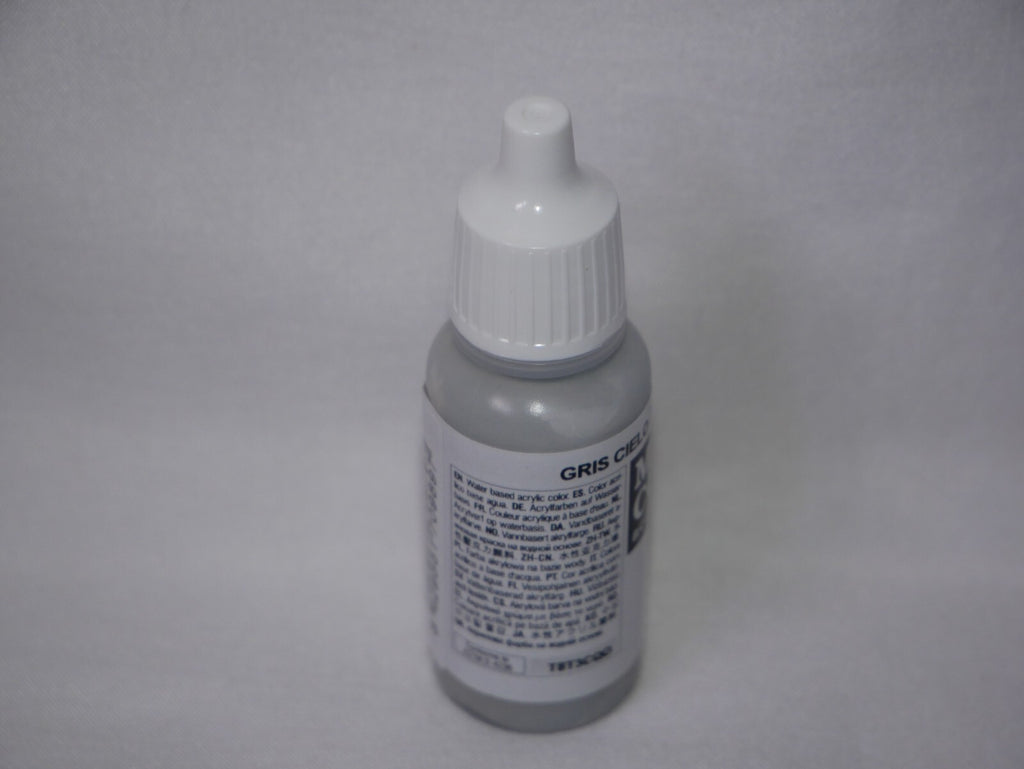 Vallejo Model Color Sky Grey Acrylic 17ml/0.57 fl oz Dropper Bottle - 70.989