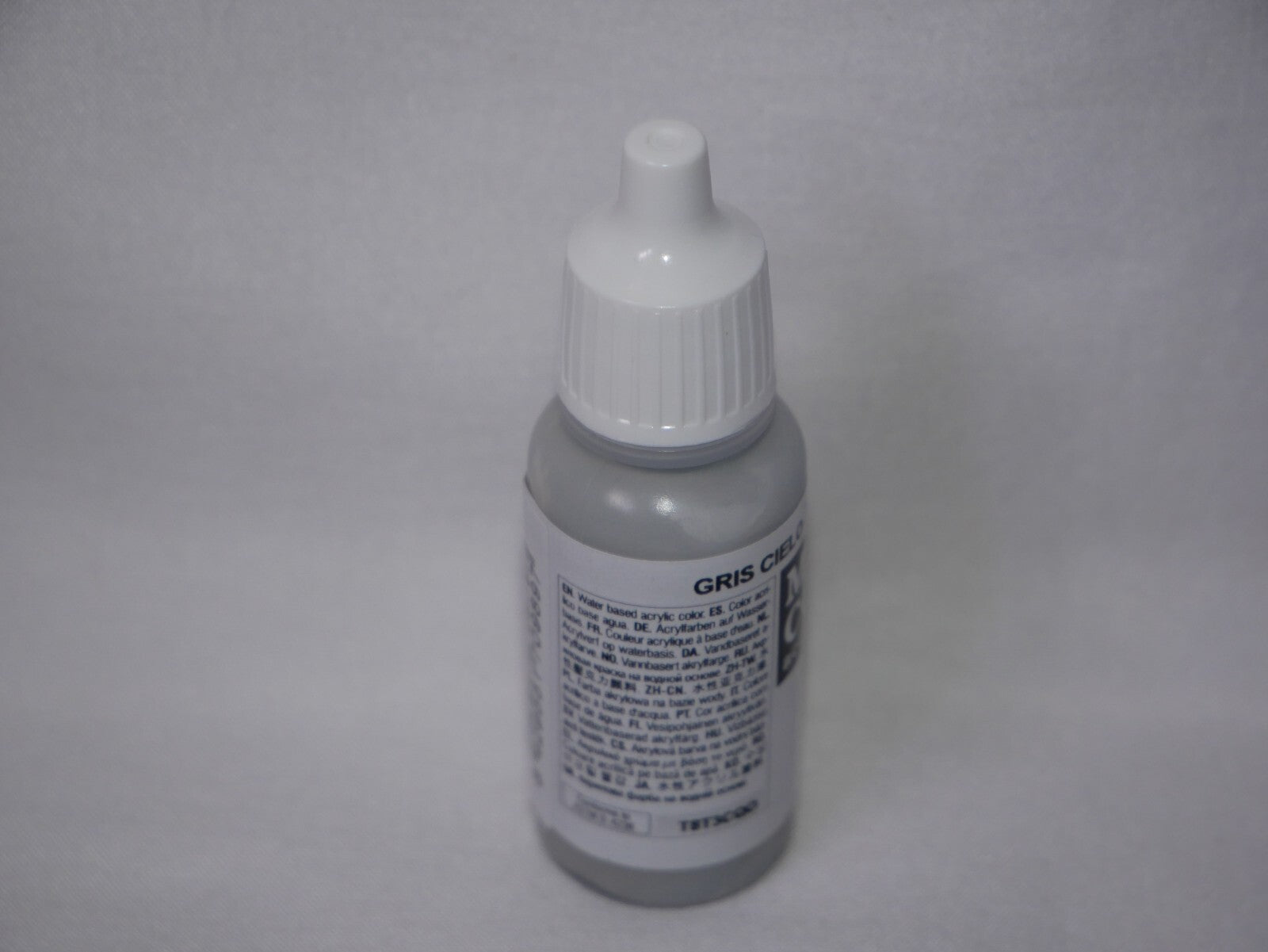 Vallejo Model Color Sky Grey Acrylic 17ml/0.57 fl oz Dropper Bottle - 70.989