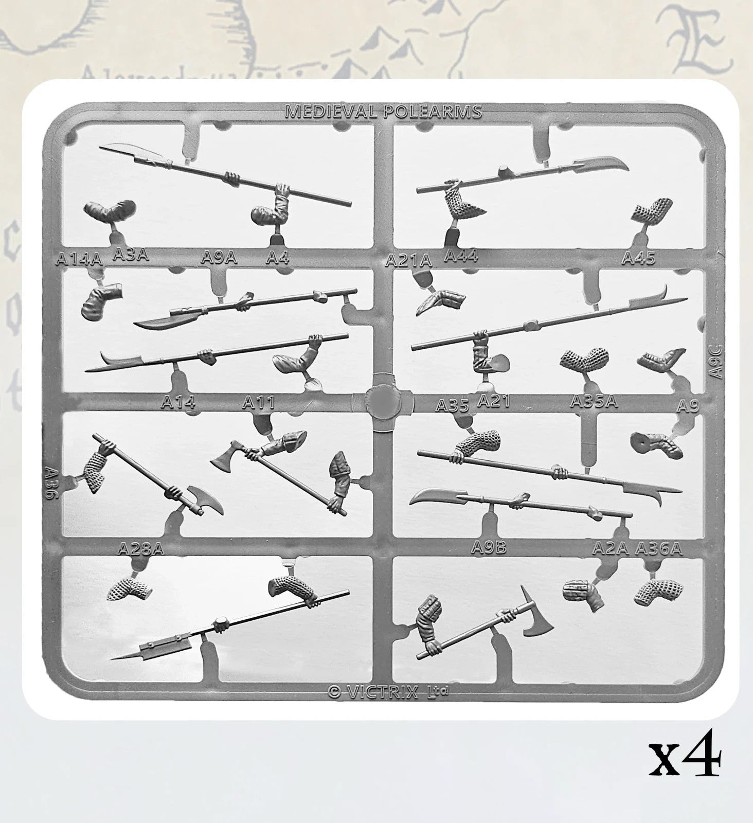 Victrix Medieval Warriors 28mm Scale Hard Plastic Medieval Foot Sergeants VXM006