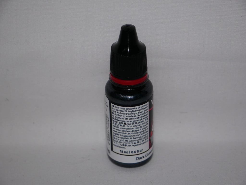 Vallejo Game Color Acrylic Metallics Dark Gunmetal 18ml Dropper Bottle - 72.054
