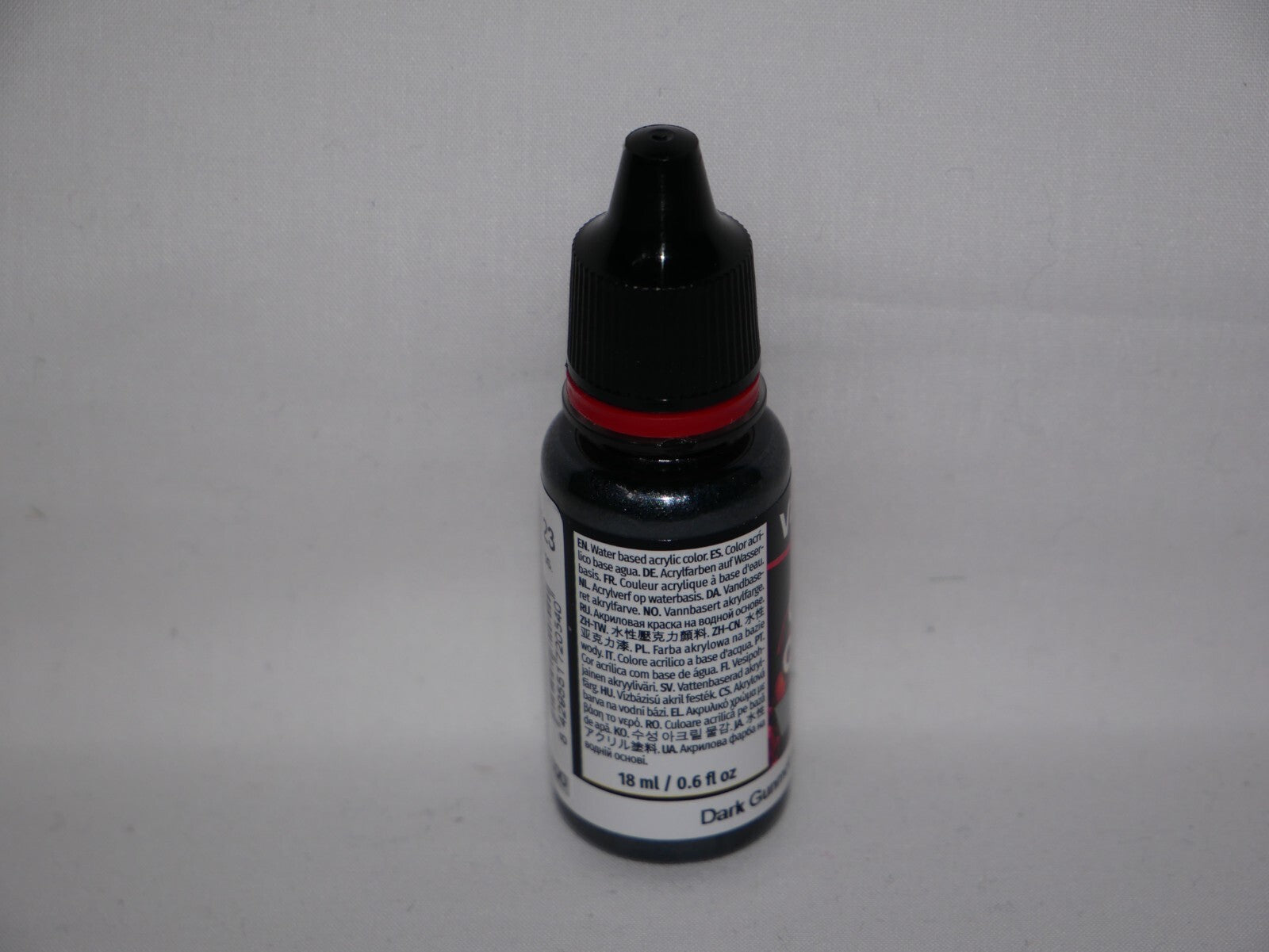 Vallejo Game Color Acrylic Metallics Dark Gunmetal 18ml Dropper Bottle - 72.054